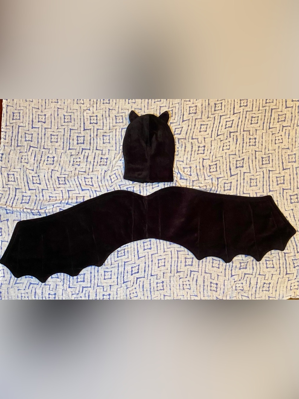 EUC Vintage 18-24M Gymboree Black Bat Costume Hood and Wings